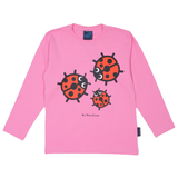 T-SHIRT BØRN LANGÆRMET 3 MARIEHØNS PINK  1