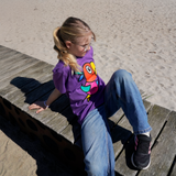 T-SHIRT KIDS PARROT PURPLE
