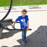 T-SHIRT KIDS SKELETON BLUE