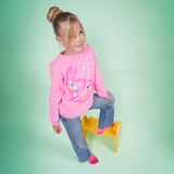 SWEATSHIRT BØRN SÆL PINK