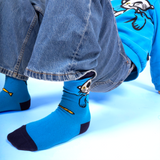 SOCKS SEA OTTER BLUE