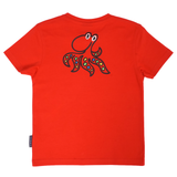 T-SHIRT BØRN BLÆKSPRUTTE RØD