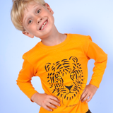 T-SHIRT L/S BØRN TIGER ORANGE