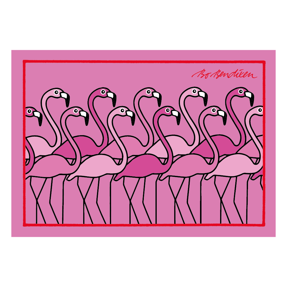 POSTKORT FLAMINGO 1