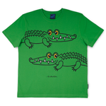 T-SHIRT VOKSEN KROKODILLE GRØN 1