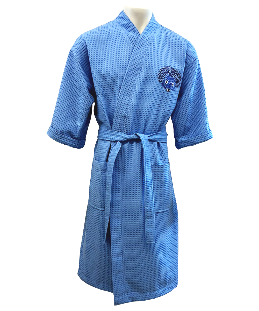 KIMONO VAFFEL PINDSVIN BLÅ 1