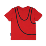 T-SHIRT BØRN LAZY GUY RØD 2