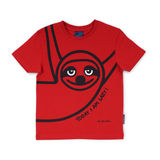 T-SHIRT BØRN LAZY GUY RØD 1