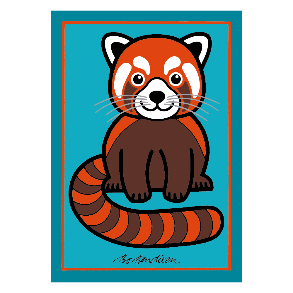 POSTKORT RØD PANDA 1
