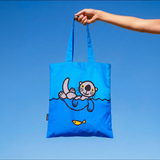 TOTE BAG W POUCH SEA OTTER