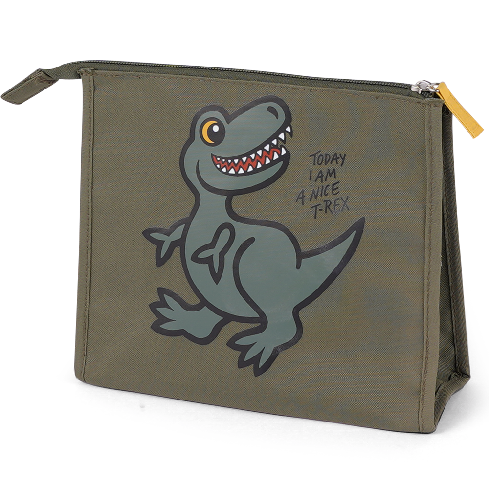 TOILETTASKE T-REX ARMY GRØN 1
