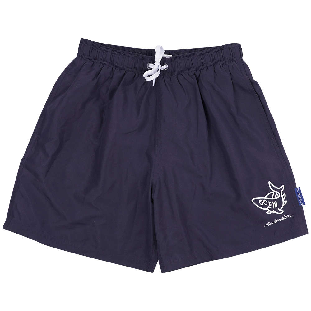 BADESHORTS BØRN SJOV HAJ SORT 1