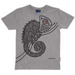 T-SHIRT BØRN KAMÆLEON GRÅ 1