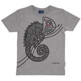 T-SHIRT BØRN KAMÆLEON GRÅ 1