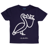 T-SHIRT BØRN PELIKAN NAVY 1