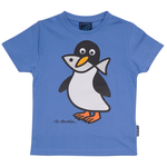 T-SHIRT BØRN PINGVIN BLÅ 1