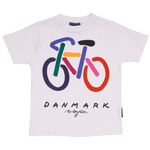T-SHIRT BØRN CYKEL HVID 1