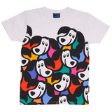 T-SHIRT BØRN MULTI ZIPPO HVID 1