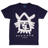 T-SHIRT BØRN VIKINGEHOVED NAVY 1