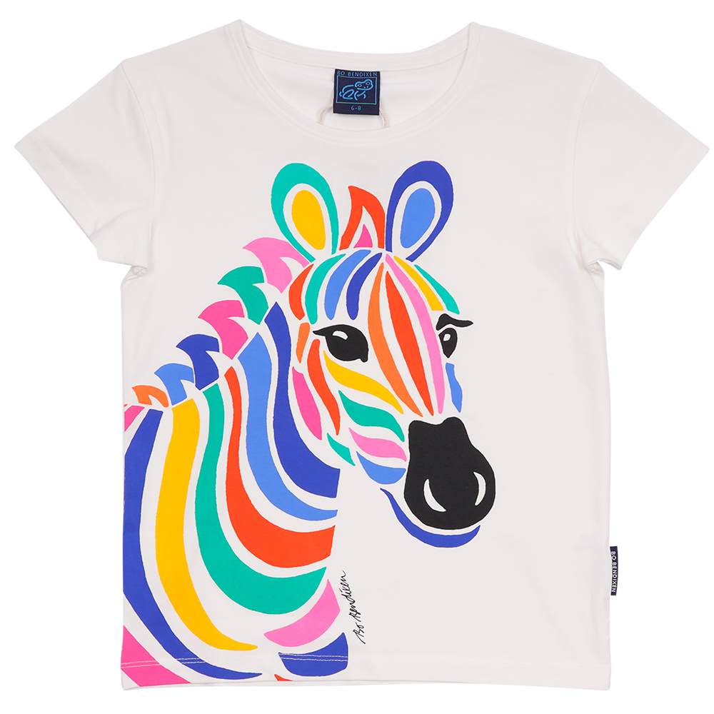 T-SHIRT BØRN SLIM FIT ZEBRA MULTI COLOR  1