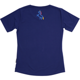 T-SHIRT SLIM FIT HEST BLÅ 2