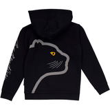 SWEATSHIRT BØRN M HÆTTE OG LYN PANTER SORT 2