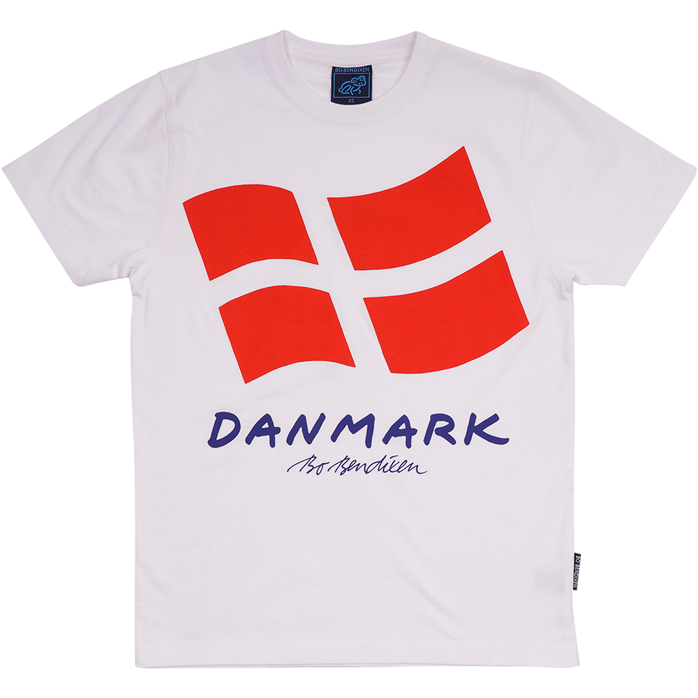 T-SHIRT VOKSEN FLAG HVID 1