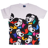 T-SHIRT VOKSEN MULTIFARVE ZIPPO HVID 1