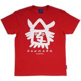 T-SHIRT VOKSEN VIKINGEHOVED RØD 1
