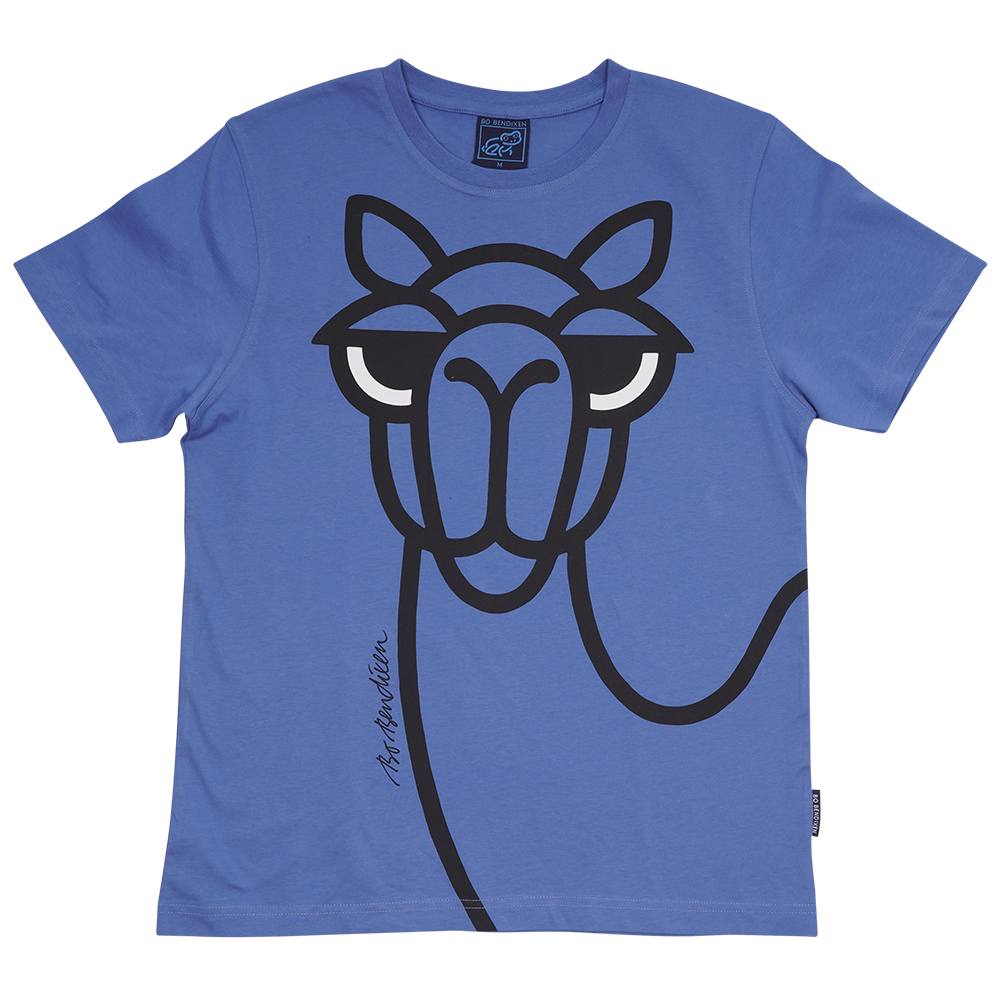 T-SHIRT VOKSEN KAMEL BLÅ 1