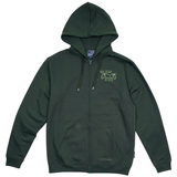 SWEATSHIRT VOKSEN M HÆTTE OG LYN ELGE BRODERI GRØN 1