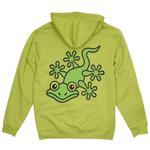 SWEATSHIRT VOKSEN M HÆTTE OG LYN GEKKO LIME  2