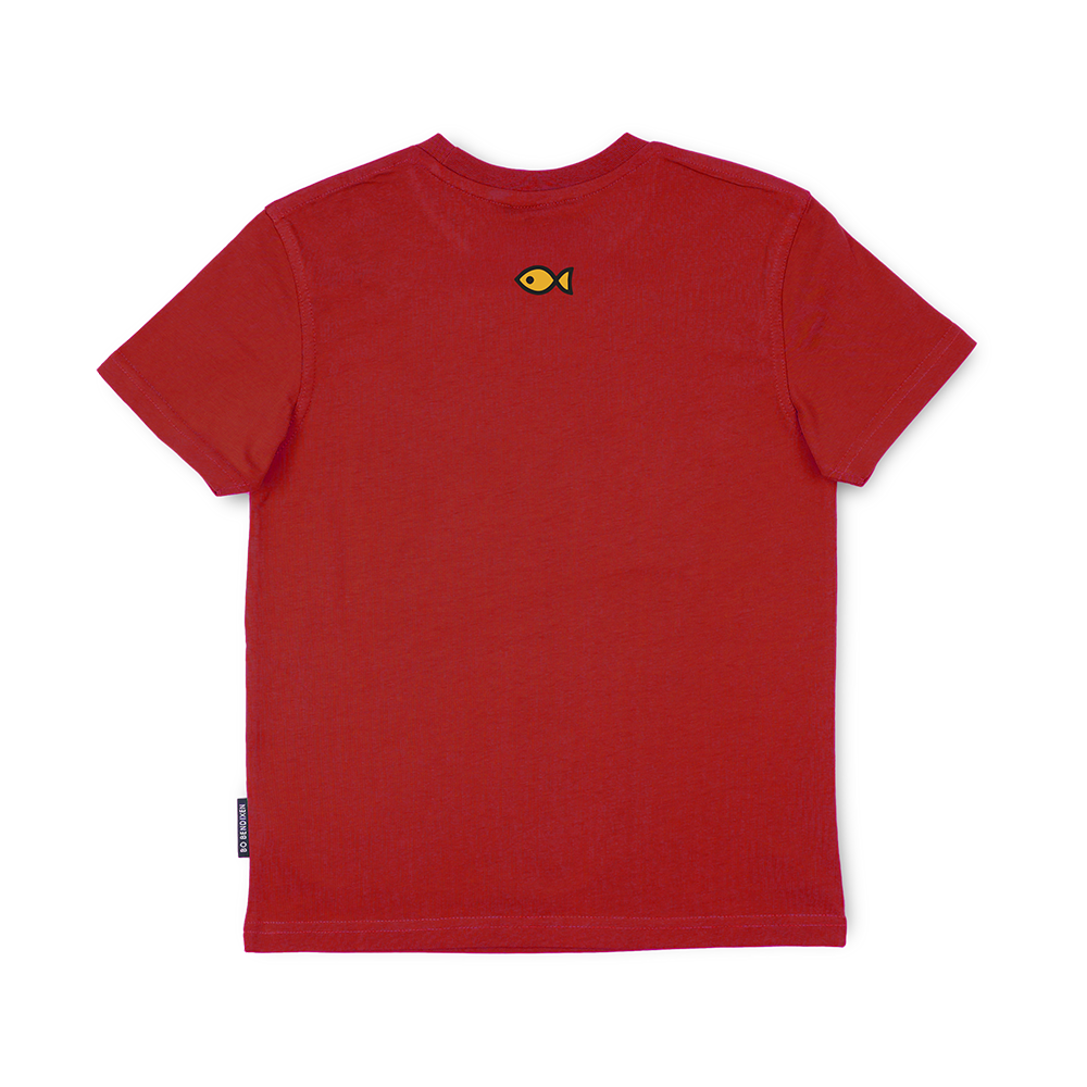 T-SHIRT BØRN HAVSKILDPADDE RØD  3