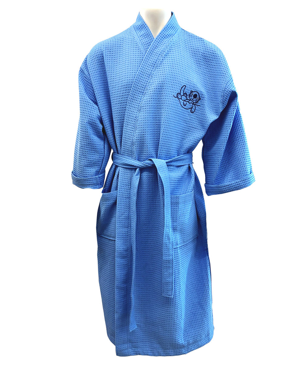 KIMONO VAFFEL HAVODDER BLÅ 1