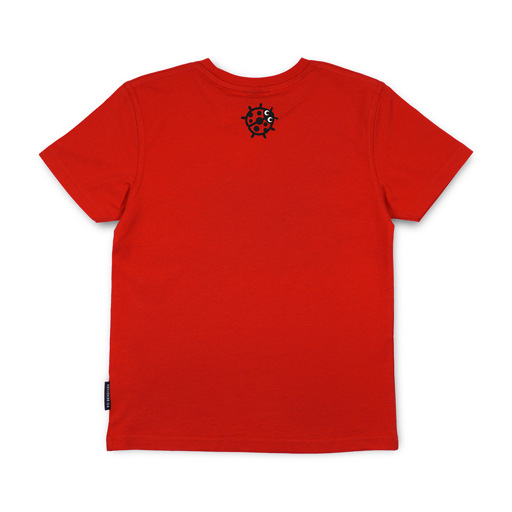 T-SHIRT BØRN 3 MARIEHØNS RØD  3