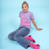 T-SHIRT KIDS FLAMINGO PURPLE