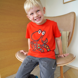 T-SHIRT KIDS OCTOPUS RED