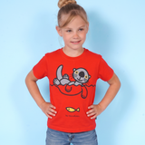 T-SHIRT KIDS SEA OTTER RED